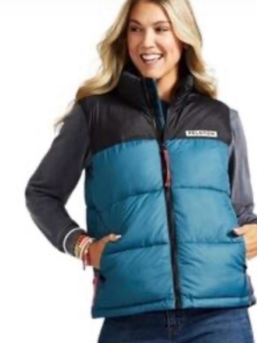 Peloton Blue & Black Puffer Vest brand new with tags size XL